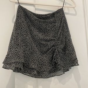 NWT Cotton Candy LA black and white print mini skirt size S